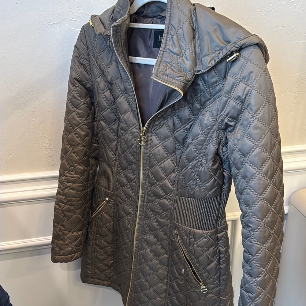 Laundry by Shelli Segal Quilted Gray Jacket
